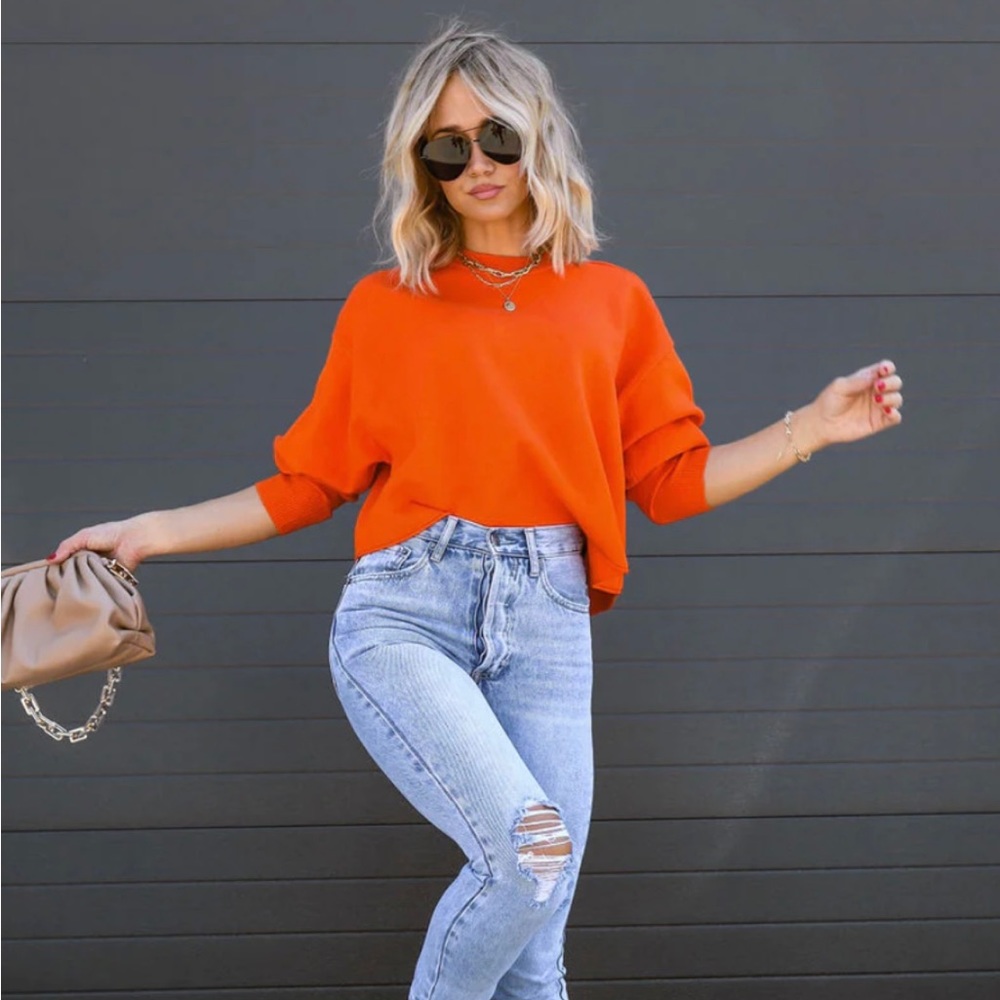 NWT Vici Dolman Orange sweater